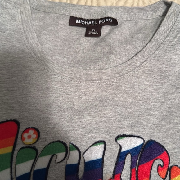 Michael Kors Rainbow Collection 2pc Short set Tshirt & Jogger Shorts Grey EUC - Picture 16 of 16